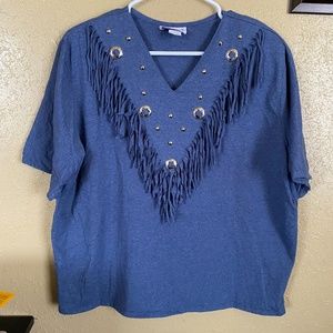 vintage fringe western shirt